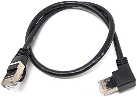 SYSTEM-S LAN cable 0.5 m RJ45 connector Ethernet cable network cable angle in black