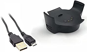 System-S USB Dockingstation Ladegerät Ladestation Cradle Dock für Xiaomi Amazfit Schwarz