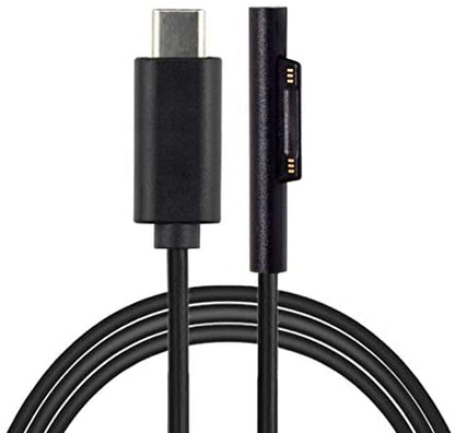 System-S USB 3.1 Typ C Kabel für Microsoft Surface Pro 3 4 5 6 7 8 9 12V -15V 180cm mit Surface Connect-Port