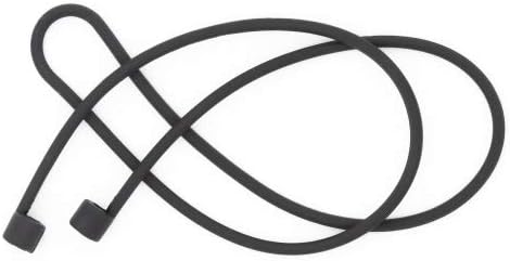 System-S 1x Silikon Halteband Holder für AirPods Kopfhörer in Schwarz