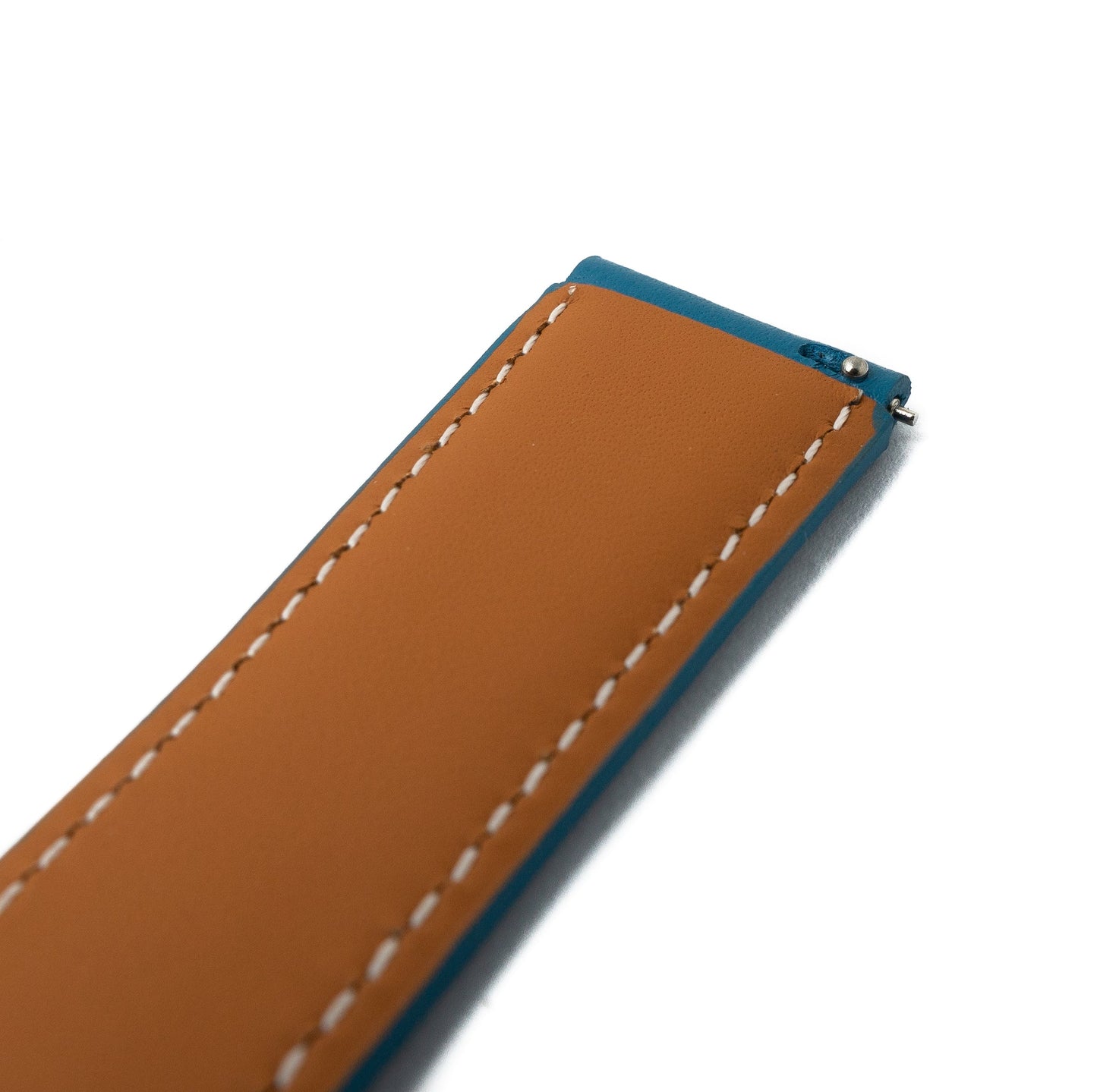 SYSTEM-S Armband 20 mm aus Leder für Samsung Galaxy Watch 5 4 Smartwatch in Blau