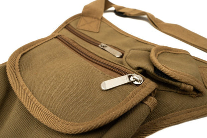 SYSTEM-S bag hiking bike bag made of canvas in brown