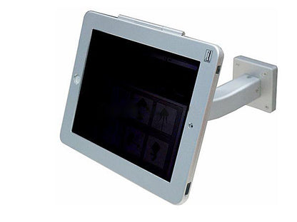SYSTEM-S trade fair wall mount POS presentation display lockable holder for iPad 9.7" (2018) A1893 A1954 A1822 A1823 A1474 A1475 A1476 A1566 A1567 Air 1 2