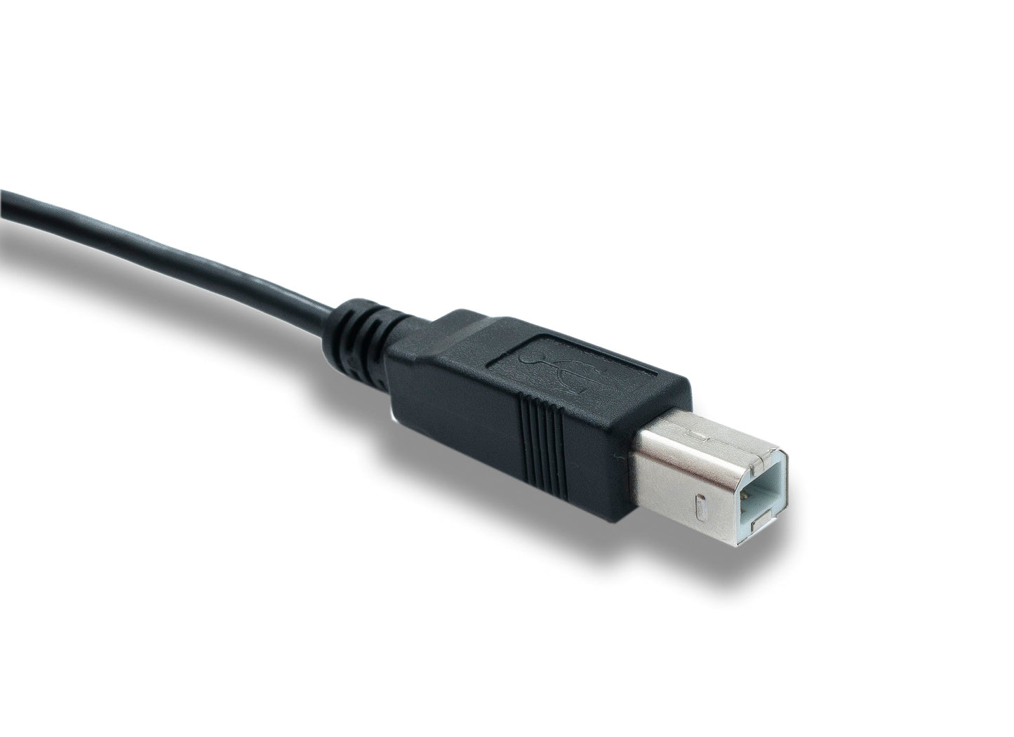 SYSTEM-S USB 2.0 Kabel 20 cm Typ B Stecker zu Typ A Stecker Winkel (up-angled)