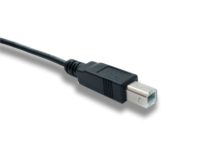 SYSTEM-S USB 2.0 Kabel 20 cm Typ B Stecker zu Typ A Stecker Winkel (up-angled)
