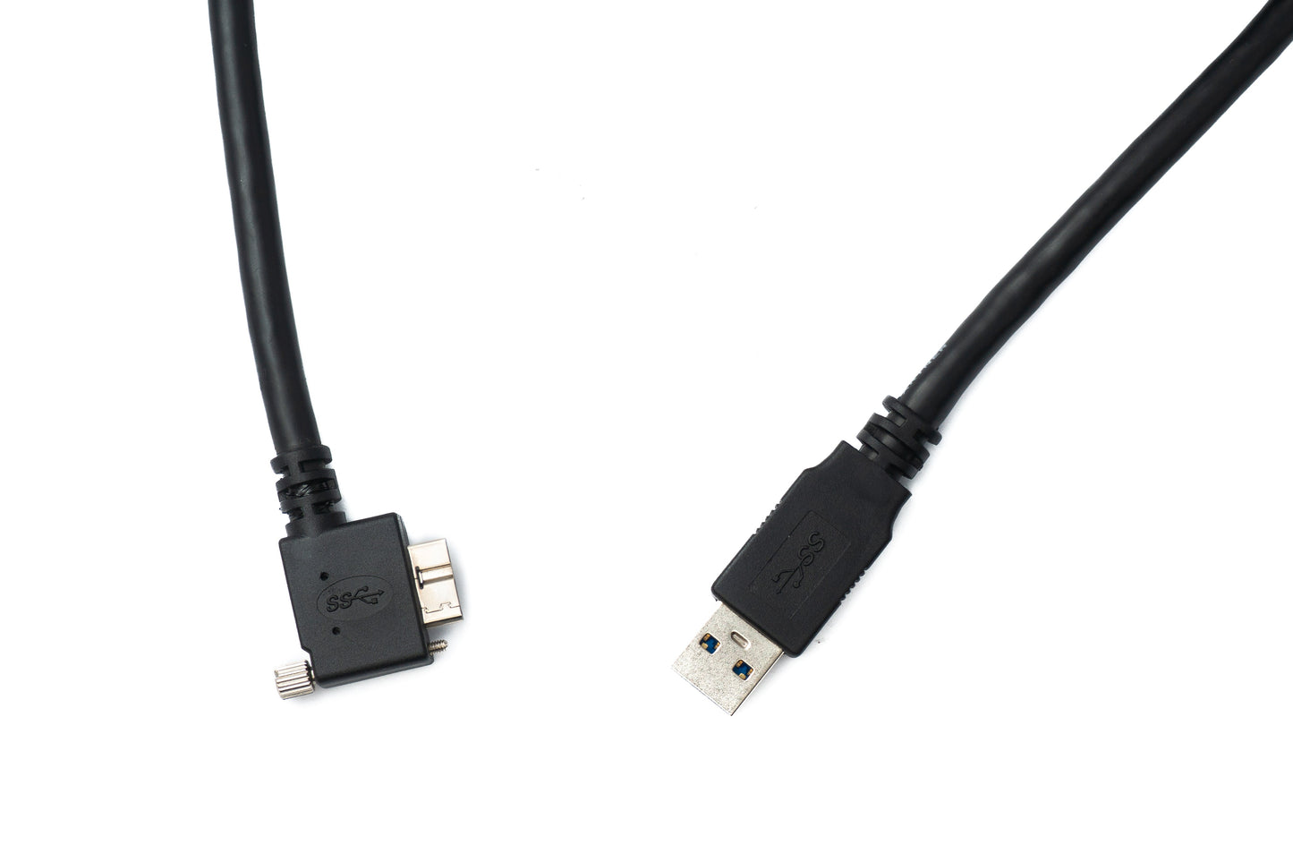System-S 5m USB Kabel 3.0 A zu Winkel Rechts 3.0 mit Feststellschraube