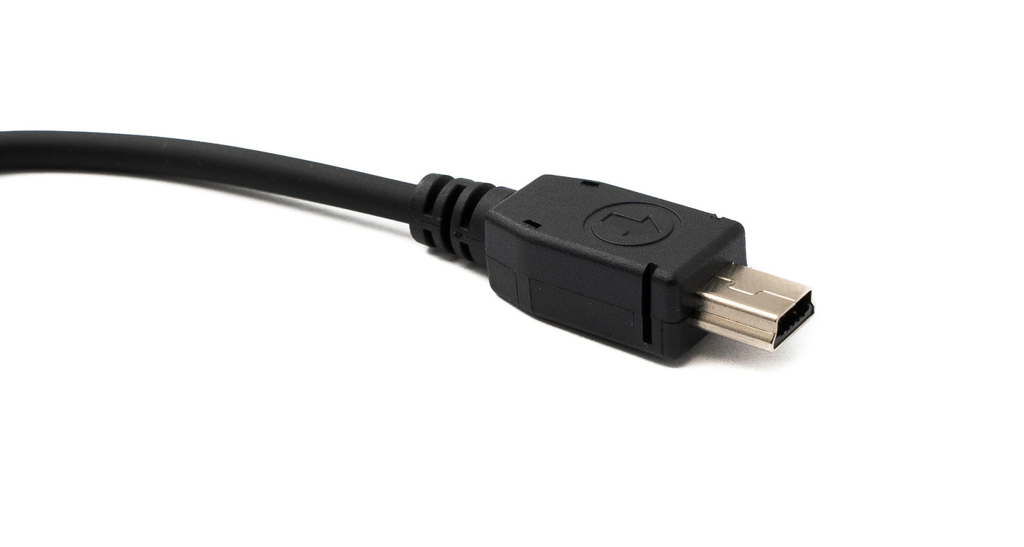 SYSTEM-S USB 2.0 Kabel 20 cm Mini B Stecker zu Typ A Stecker Adapter in Schwarz
