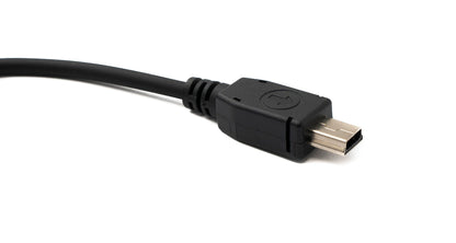 SYSTEM-S USB 2.0 Kabel 20 cm Mini B Stecker zu Typ A Stecker Adapter in Schwarz