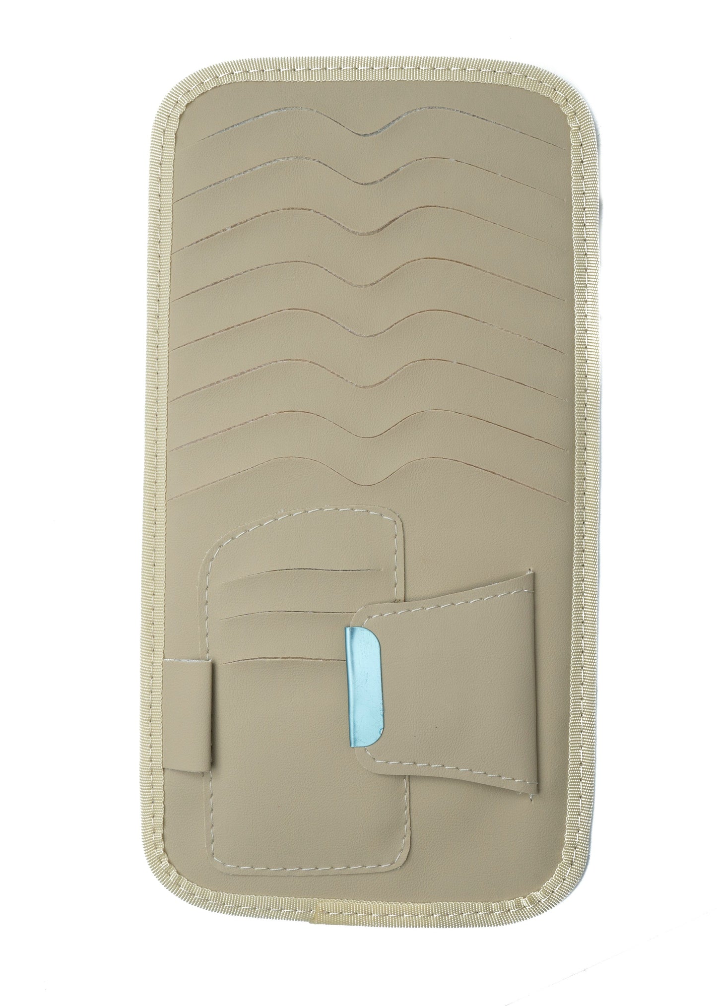 SYSTEM-S CD DVD Sonnenblende Halterung Auto KFZ CD Halter Aufbewahrung Organizer Beige