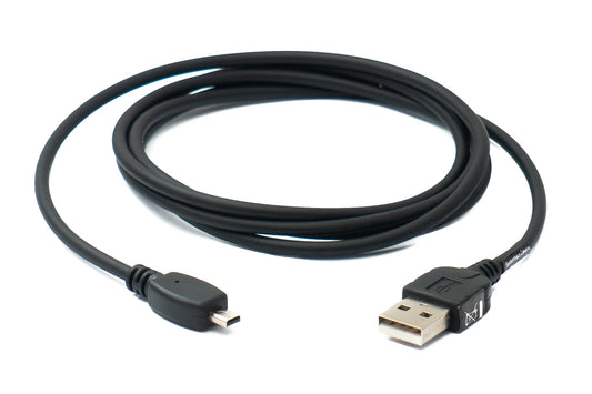 SYSTEM-S USB 2.0 Kabel 140 cm Ladekabel für Pentax Optio Digitalkamera in Schwarz