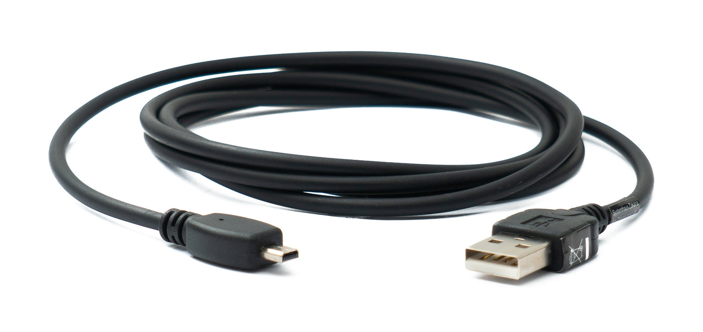 SYSTEM-S USB 2.0 Kabel 140 cm Ladekabel für Pentax Optio Digitalkamera in Schwarz