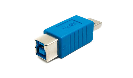 SYSTEM-S USB 3.0 Adapter Typ B Stecker zu A Stecker Kabel 5 Gbit/s 100W in Blau