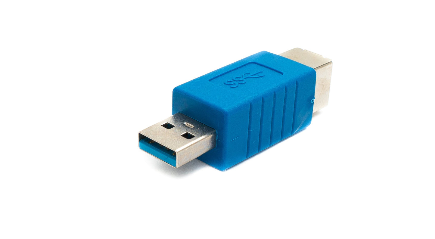 SYSTEM-S USB 3.0 Adapter Typ B Stecker zu A Stecker Kabel 5 Gbit/s 100W in Blau