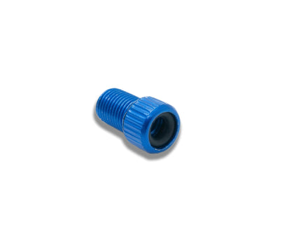 SYSTEM-S Ventil Adapter Ventiladapter Presta auf Schrader von Fahrradventil auf Autoventil in Blau