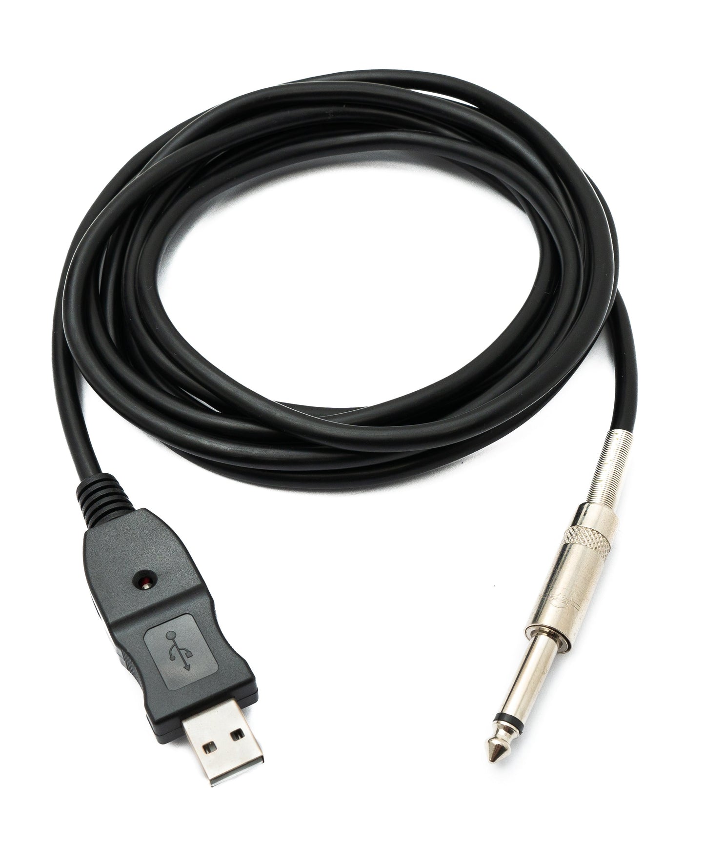 SYSTEM-S 3 meter USB Gitarrenkabel Basskabel Kabel Klinkenstecker USB zu Audio 1/4  6.3mm Male