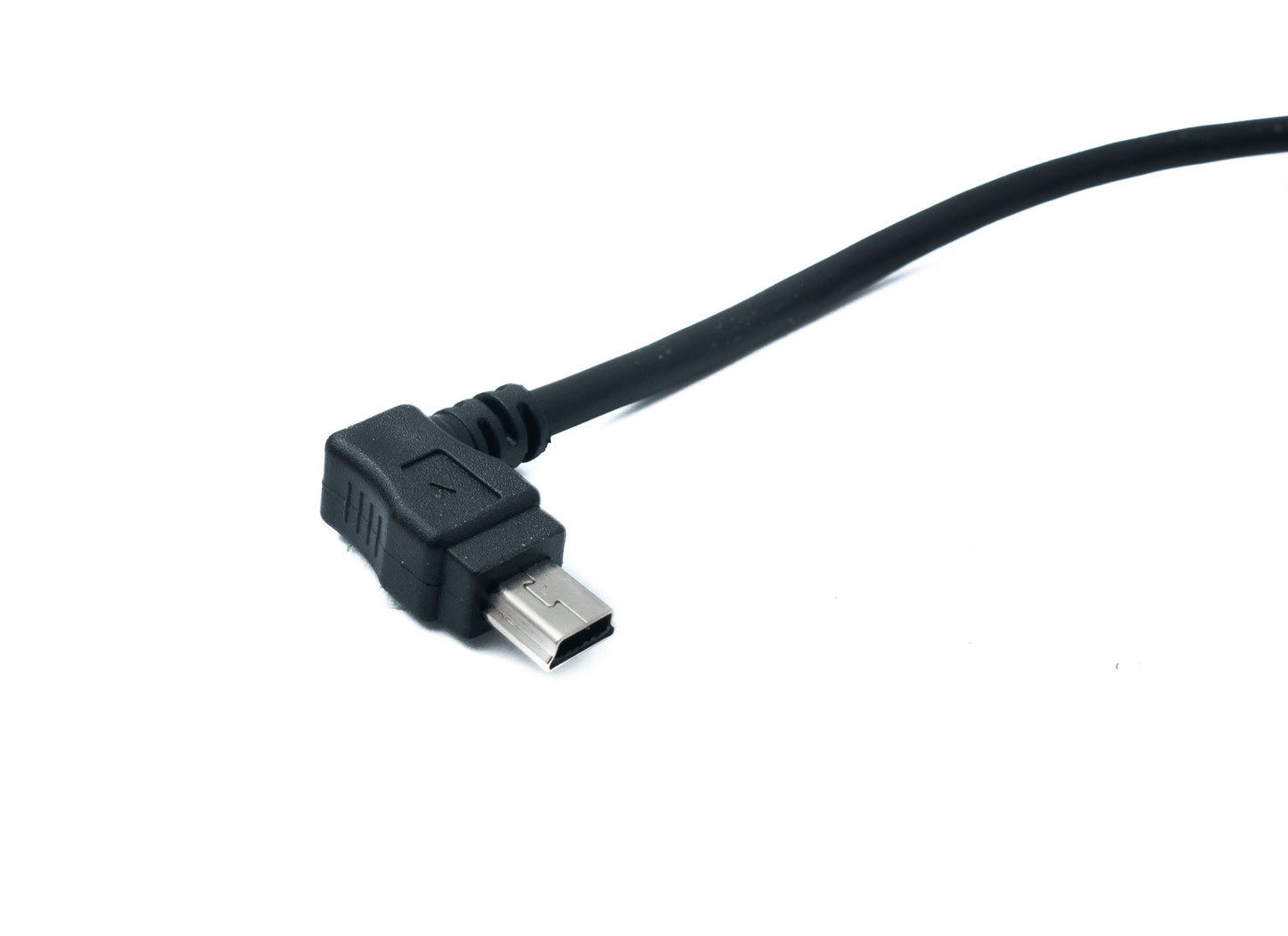 SYSTEM-S USB 2.0 Kabel 200 cm Mini B Stecker zu A Stecker Winkel in Schwarz