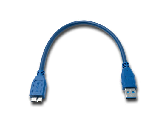 SYSTEM-S USB 3.0 Kabel 30 cm Typ A Stecker zu 3.0 Micro Stecker in Blau