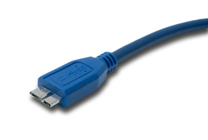 SYSTEM-S USB 3.0 cable 30 cm Type A male to 3.0 Micro male in blue
