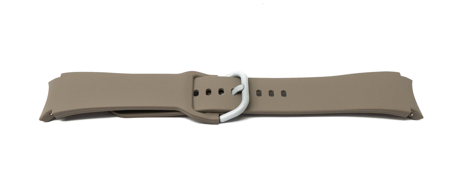 SYSTEM-S Armband 20 mm aus Silikon für Samsung Galaxy Watch 5 4 Smartwatch in Grau