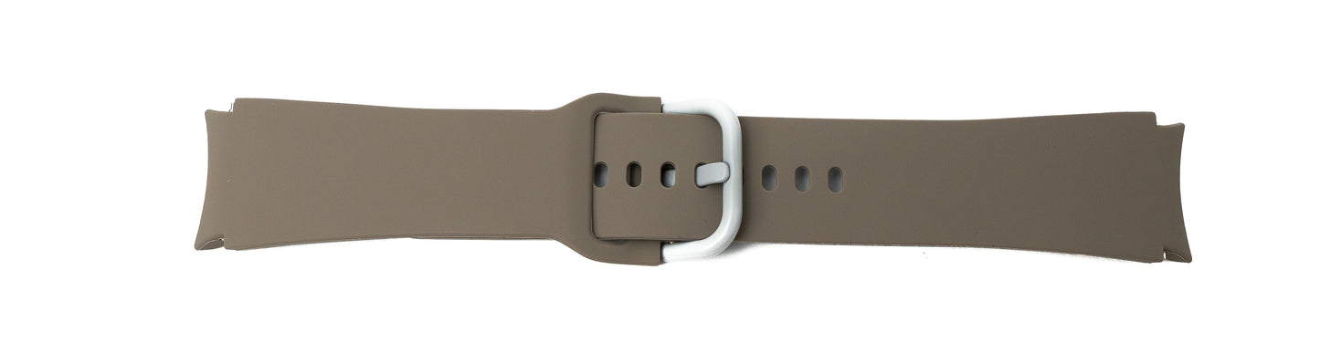 SYSTEM-S Armband 20 mm aus Silikon für Samsung Galaxy Watch 5 4 Smartwatch in Grau
