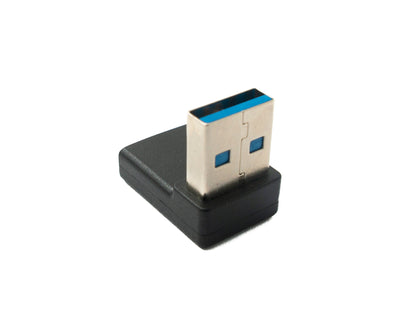 SYSTEM-S USB 3.1 Adapter Type C Female to 3.0 Type A Male Cable Angle Black