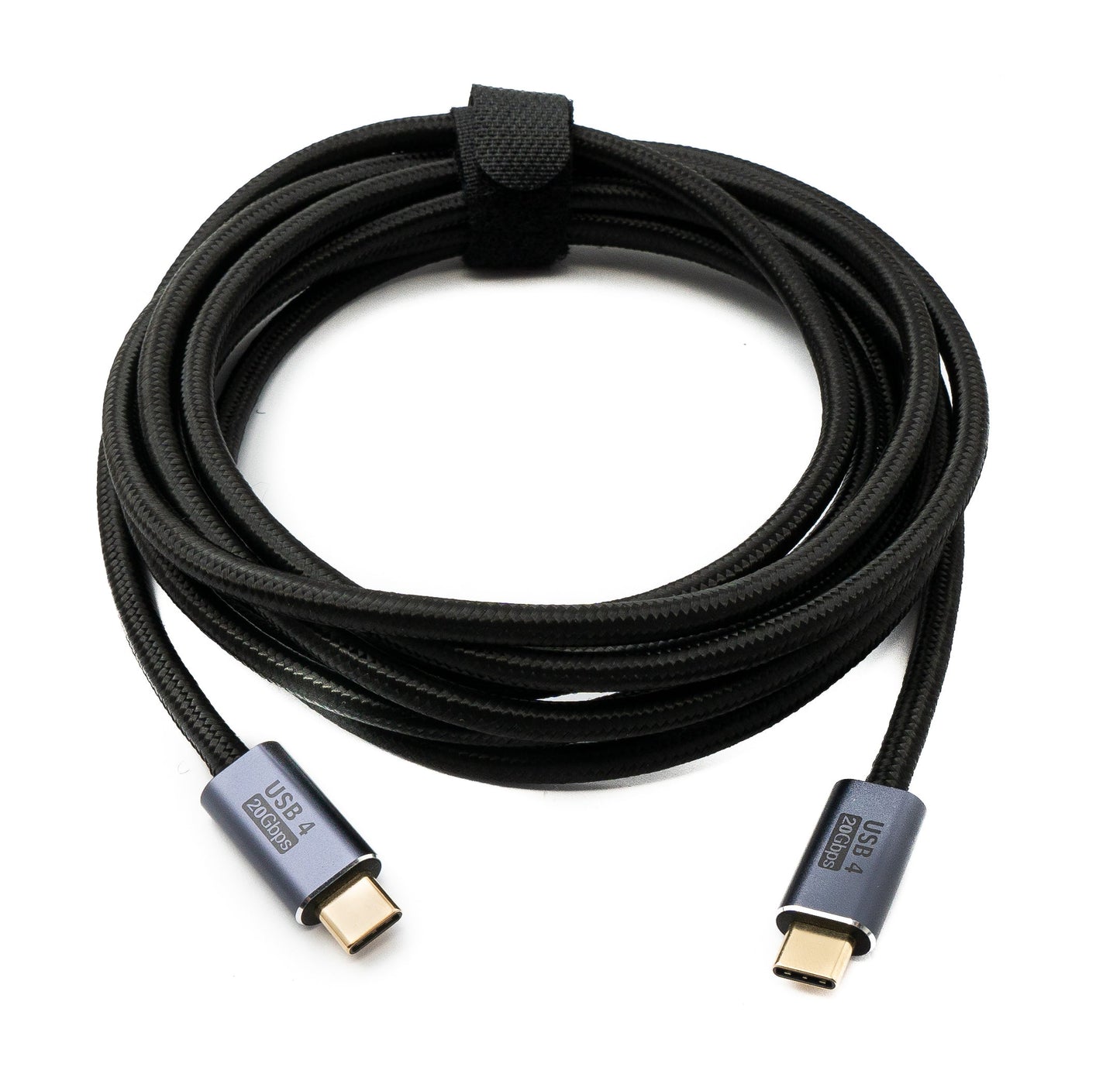 SYSTEM-S USB4 USB cable 300 cm Type C male to male 20 Gbit/s USB 4.0 braided black