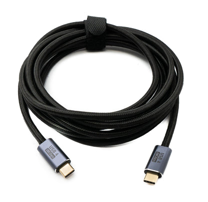 SYSTEM-S USB4 USB cable 300 cm Type C male to male 20 Gbit/s USB 4.0 braided black