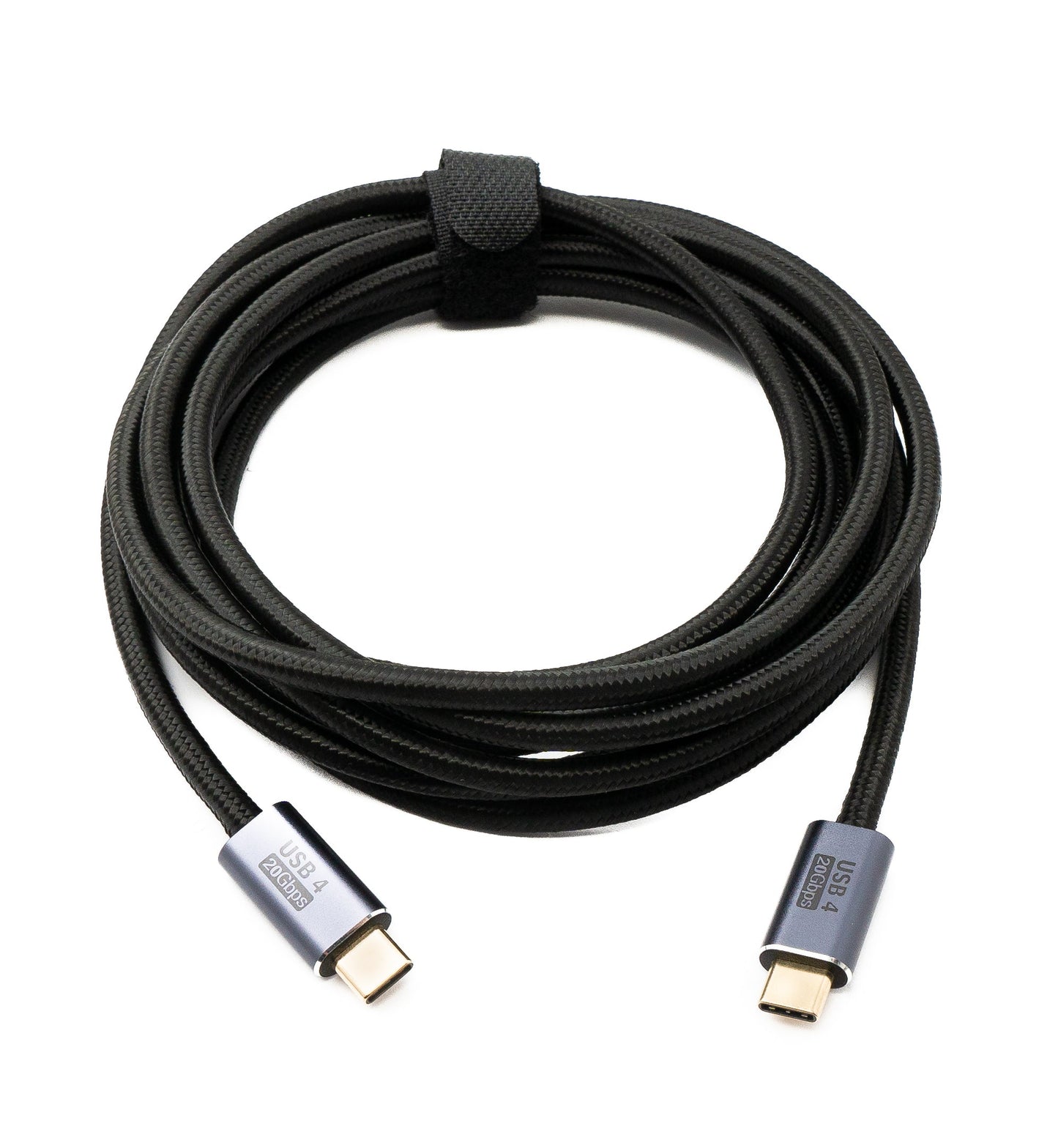 SYSTEM-S USB4 USB cable 300 cm Type C male to male 20 Gbit/s USB 4.0 braided black