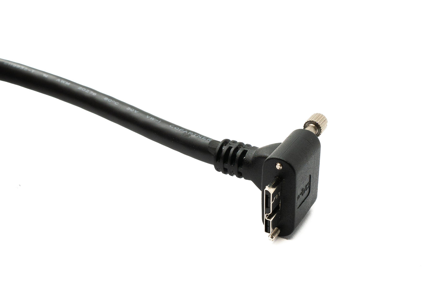 SYSTEM-S USB 3.0 Kabel 5 m Typ A Stecker zu 3.0 Micro B Stecker Winkel Schraube