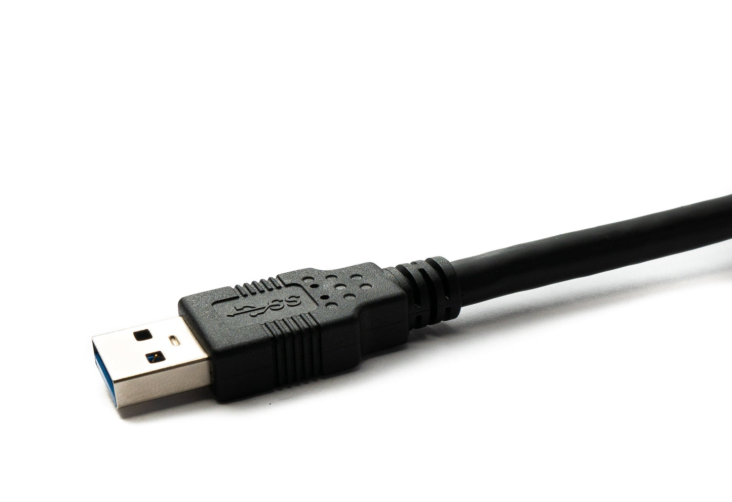 SYSTEM-S USB 3.0 Kabel 5 m Typ A Stecker zu 3.0 Micro B Stecker Winkel Schraube