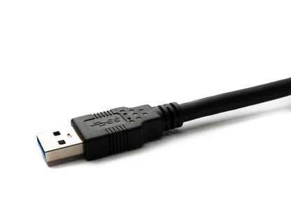 SYSTEM-S USB 3.0 Kabel 5 m Typ A Stecker zu 3.0 Micro B Stecker Winkel Schraube