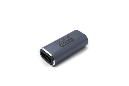 SYSTEM-S USB4 USB Adapter Typ C Buchse zu Buchse 40 Gbit/s USB 4.0 Kabel in Grau