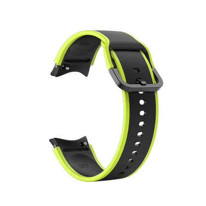 SYSTEM-S 20 mm silicone strap for Samsung Galaxy Watch 5 4 Smartwatch Neon Black
