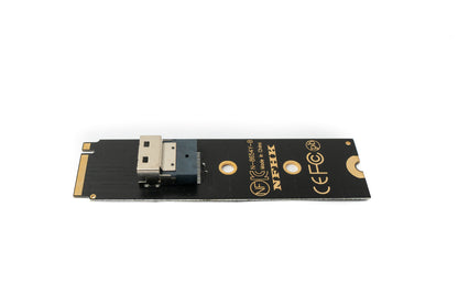 SYSTEM-S SFF-8654 NGFF M-key 40 cm NVME Kabel Stecker zu Buchse für Mainboard SSD