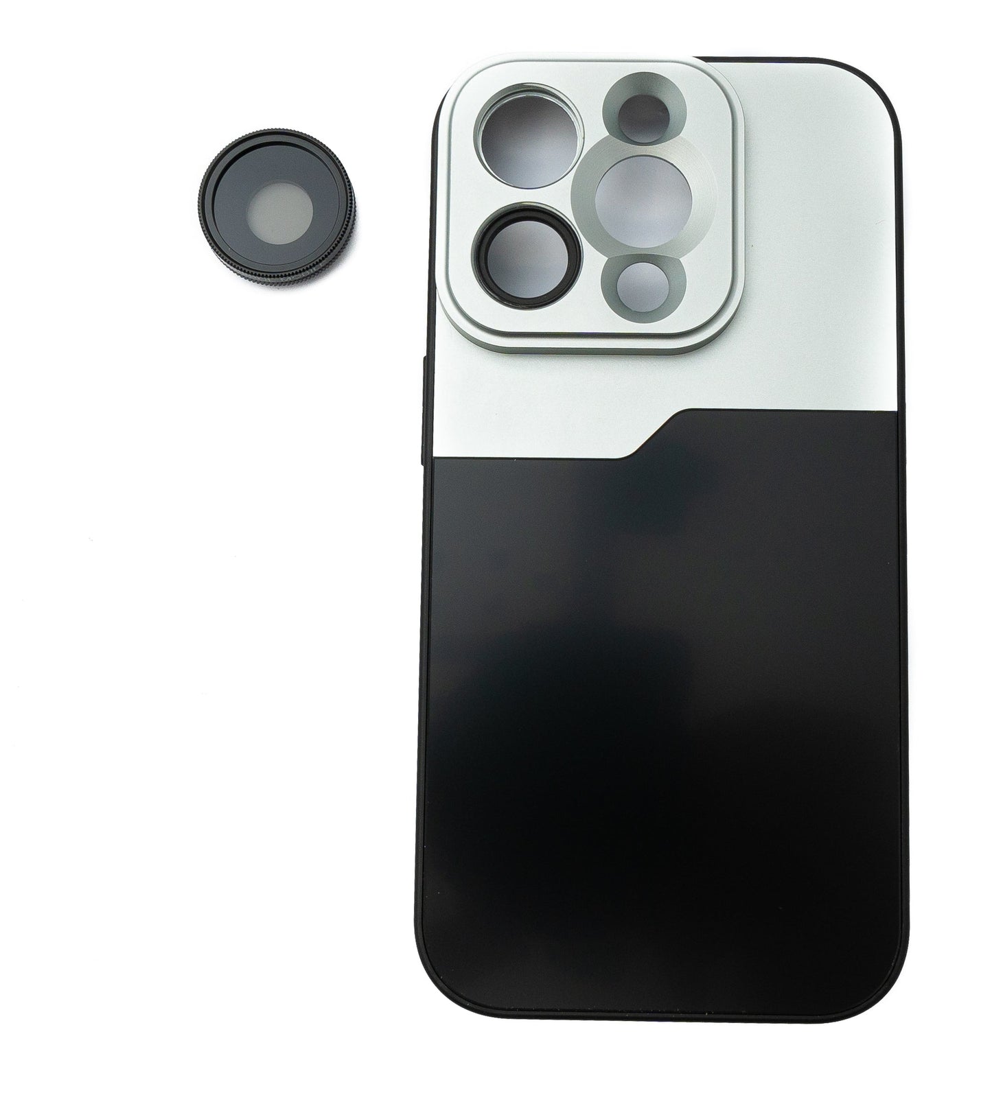 SYSTEM-S CPL Filter Circular Polarizer Linse mit Hülle in Schwarz für iPhone 14 Pro