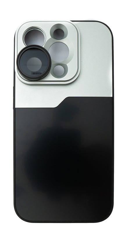 SYSTEM-S CPL Filter Circular Polarizer Linse mit Hülle in Schwarz für iPhone 14 Pro