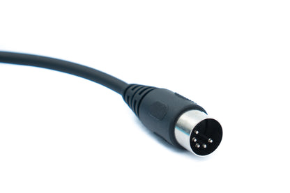 SYSTEM-S DIN Y Kabel 50 cm 5 polig Stecker zu 2x Buchse Stereo MIDI in Schwarz