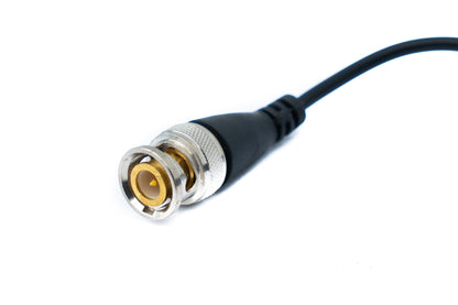 SYSTEM-S 2x Twisted Pair Kabel 10 cm Push Terminal zu BNC Stecker für HD Kameras Schwarz