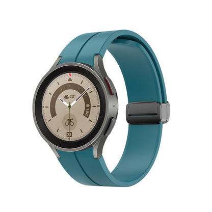 SYSTEM-S Armband 20 mm aus Silikon für Samsung Galaxy Watch 5 4 Smartwatch in Blau