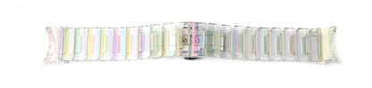 SYSTEM-S 20 mm PC bracelet for Samsung Galaxy Watch 5 4 Smartwatch in Transparent Colorful