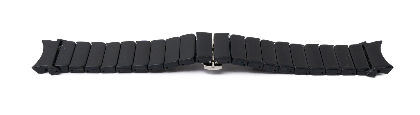 SYSTEM-S 20 mm PC strap for Samsung Galaxy Watch 5 4 Smartwatch in Black