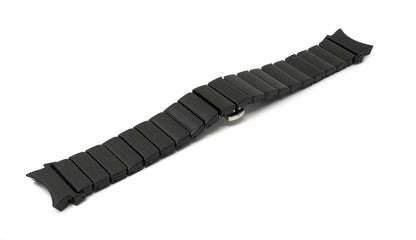 SYSTEM-S 20 mm PC strap for Samsung Galaxy Watch 5 4 Smartwatch in Black