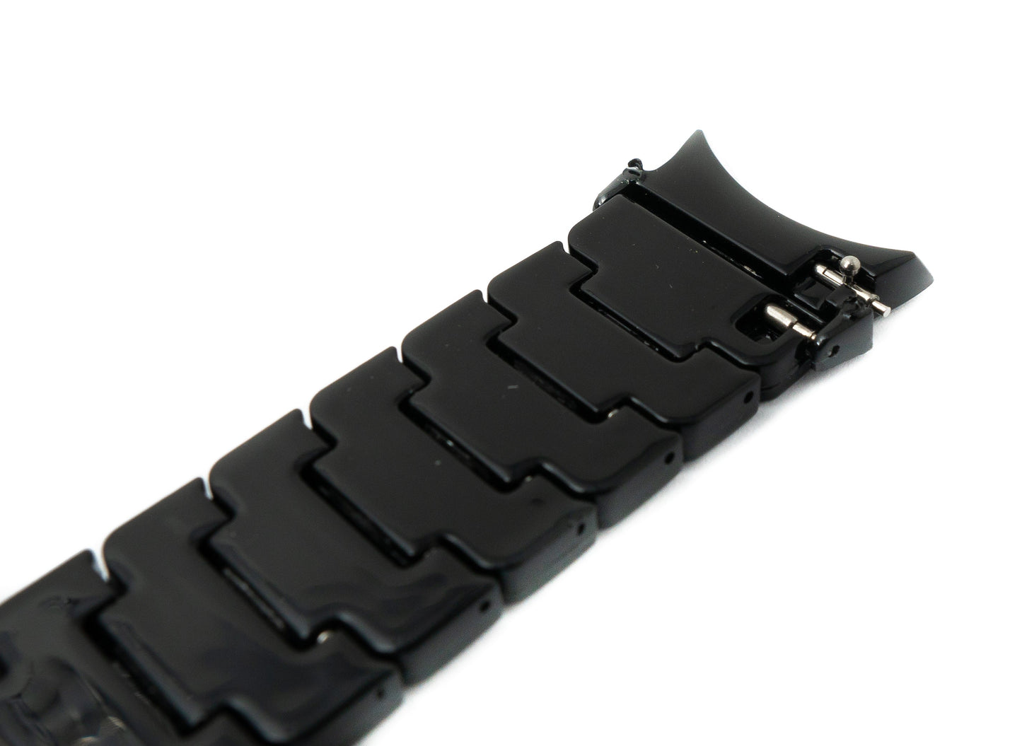 SYSTEM-S 20 mm PC strap for Samsung Galaxy Watch 5 4 Smartwatch in Black