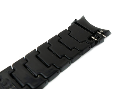 SYSTEM-S 20 mm PC strap for Samsung Galaxy Watch 5 4 Smartwatch in Black