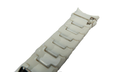 SYSTEM-S Armband 20 mm aus PC für Samsung Galaxy Watch 5 4 Smartwatch in Weiß