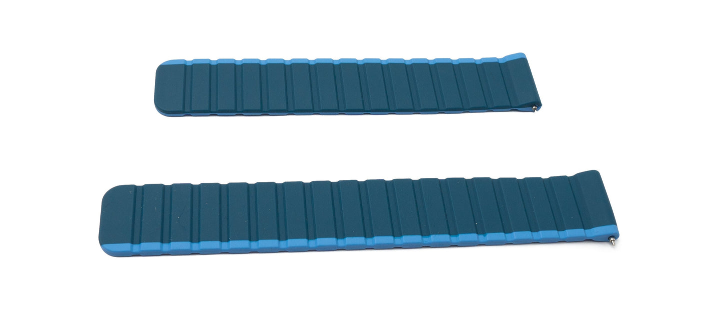 SYSTEM-S 20 mm silicone magnetic strap for Samsung Galaxy Watch 5 4 in blue