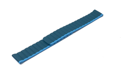 SYSTEM-S 20 mm silicone magnetic strap for Samsung Galaxy Watch 5 4 in blue