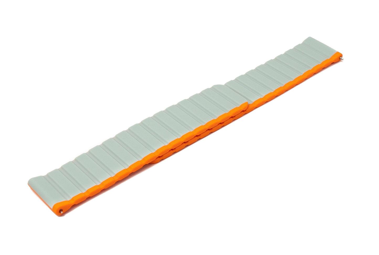 SYSTEM-S 22 mm silicone magnetic strap for Samsung Galaxy Watch 5 4 in orange