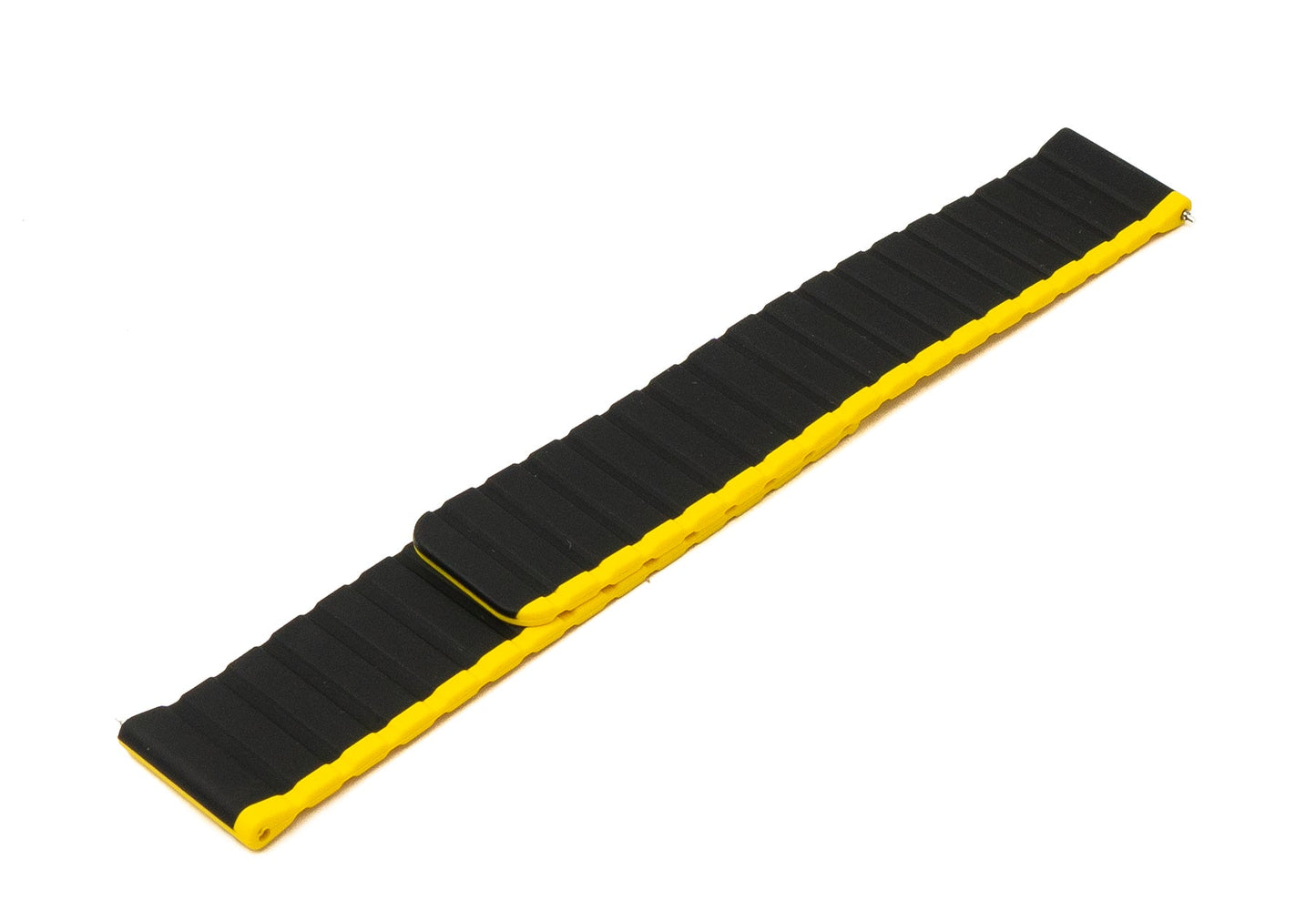 SYSTEM-S 22 mm silicone magnetic strap for Samsung Galaxy Watch 5 4 in yellow