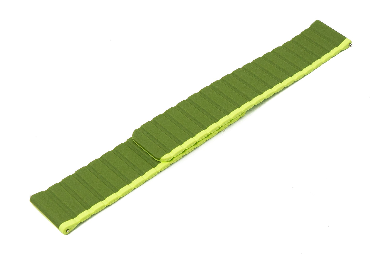 SYSTEM-S Armband 22 mm aus Silikon magnetisch für Samsung Galaxy Watch 5 4 in Grün
